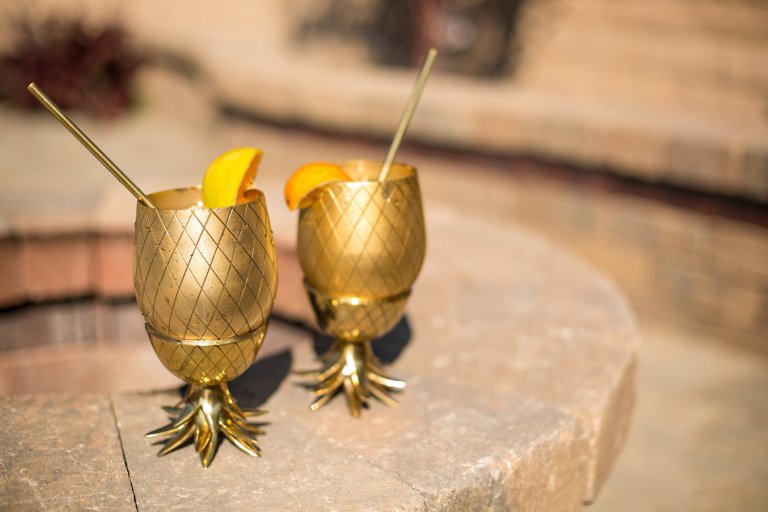 brass pinapple dcocktail cups